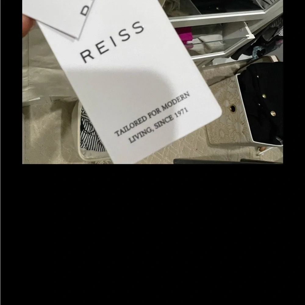 Reiss Cream Wide-Leg Trousers - Picture 7 of 7
